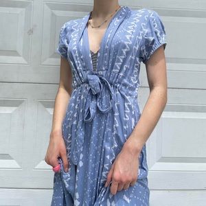 Baby blue and white summer dress. Brand: Tularosa.